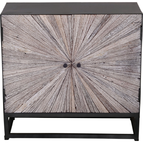 Astral Plains 2 Door Accent Cabinet in Reclaimed Grey Wash Wood